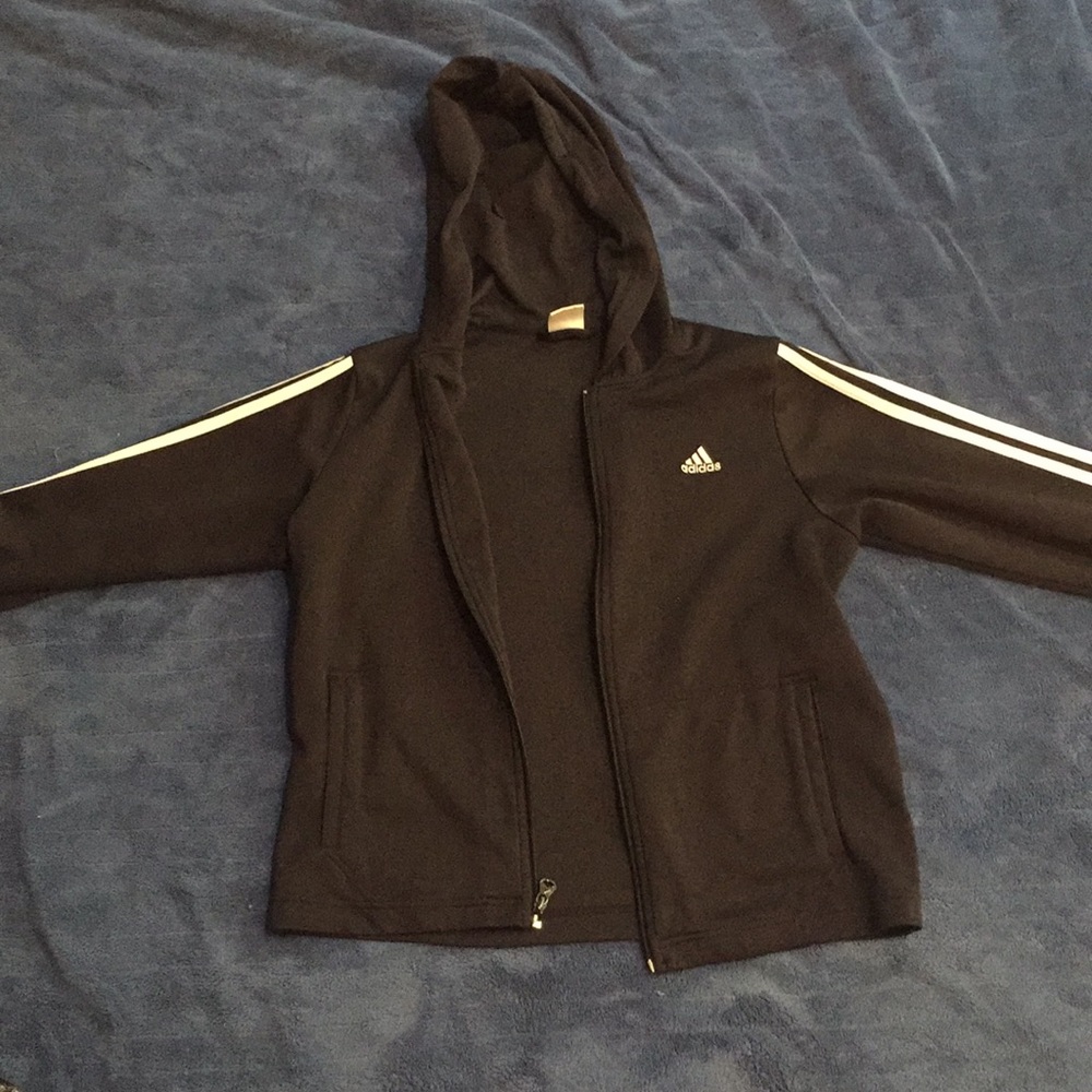 Adidas black and white climate jacket